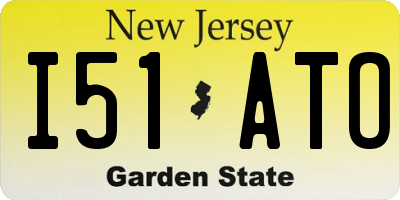 NJ license plate I51ATO