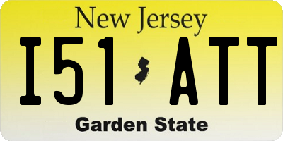 NJ license plate I51ATT