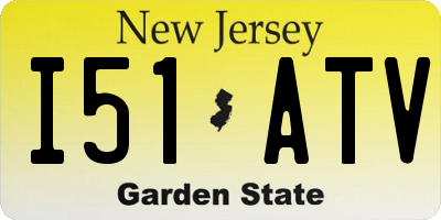 NJ license plate I51ATV