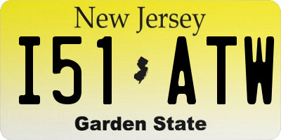 NJ license plate I51ATW