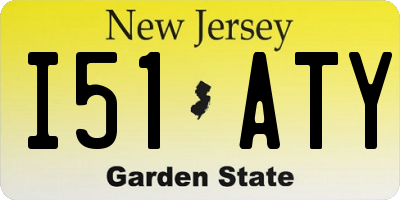 NJ license plate I51ATY