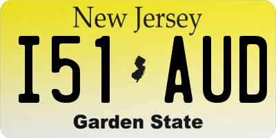 NJ license plate I51AUD