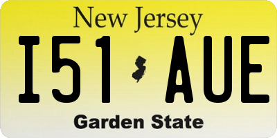 NJ license plate I51AUE