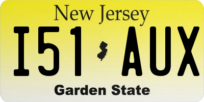 NJ license plate I51AUX