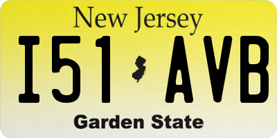 NJ license plate I51AVB