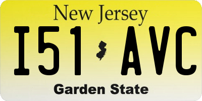 NJ license plate I51AVC