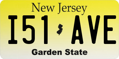 NJ license plate I51AVE