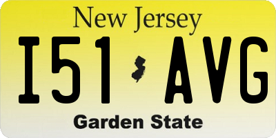 NJ license plate I51AVG
