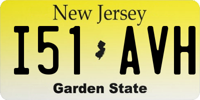 NJ license plate I51AVH