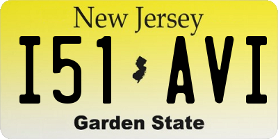 NJ license plate I51AVI
