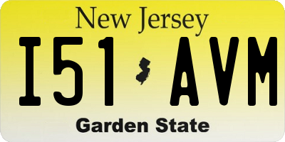 NJ license plate I51AVM