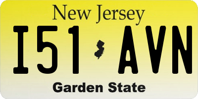 NJ license plate I51AVN