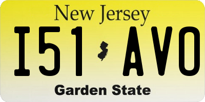 NJ license plate I51AVO