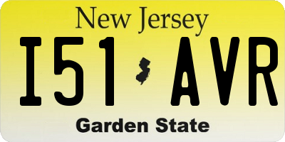 NJ license plate I51AVR