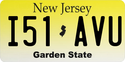 NJ license plate I51AVU