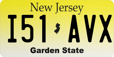NJ license plate I51AVX
