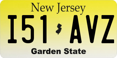 NJ license plate I51AVZ