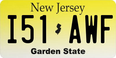 NJ license plate I51AWF