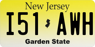 NJ license plate I51AWH