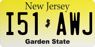 NJ license plate I51AWJ