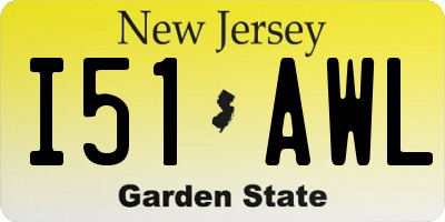 NJ license plate I51AWL