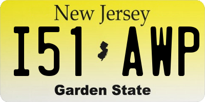 NJ license plate I51AWP