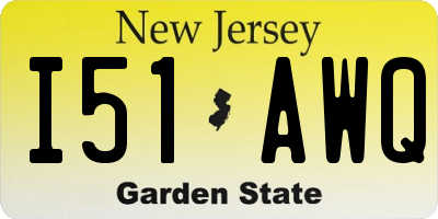 NJ license plate I51AWQ