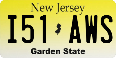 NJ license plate I51AWS