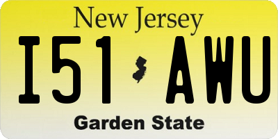 NJ license plate I51AWU