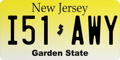 NJ license plate I51AWY