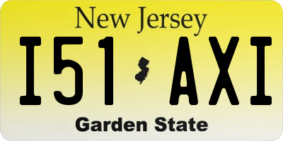 NJ license plate I51AXI