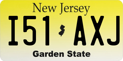 NJ license plate I51AXJ