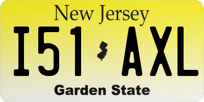 NJ license plate I51AXL