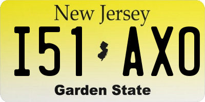 NJ license plate I51AXO
