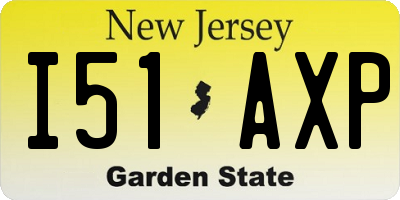 NJ license plate I51AXP