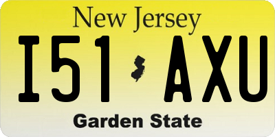 NJ license plate I51AXU