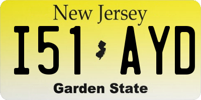NJ license plate I51AYD