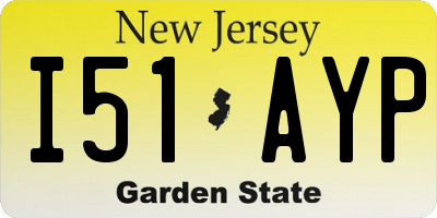 NJ license plate I51AYP