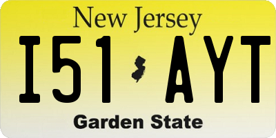 NJ license plate I51AYT
