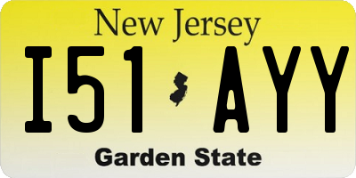 NJ license plate I51AYY