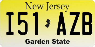 NJ license plate I51AZB