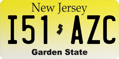 NJ license plate I51AZC