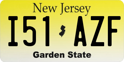 NJ license plate I51AZF