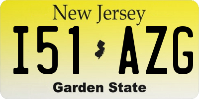 NJ license plate I51AZG