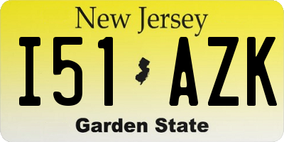 NJ license plate I51AZK
