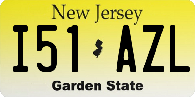 NJ license plate I51AZL