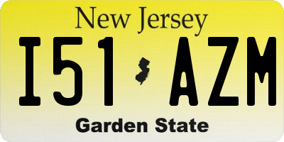 NJ license plate I51AZM