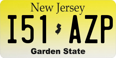 NJ license plate I51AZP