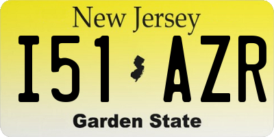 NJ license plate I51AZR
