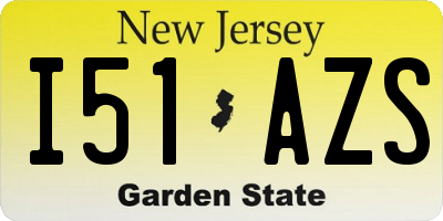 NJ license plate I51AZS